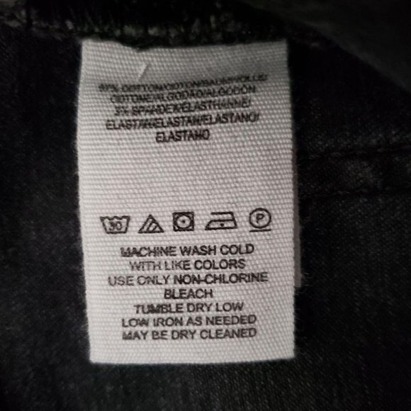 Free People High Waist Camo Denim Skinny Jeans Black Size 28 Regular - Picture 10 of 16